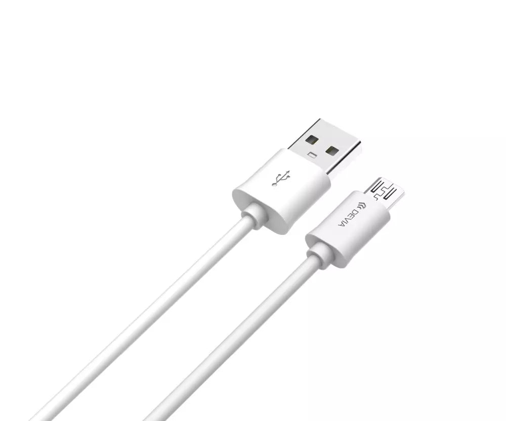 1m (2.1A) USB to Micro USB Cable - White